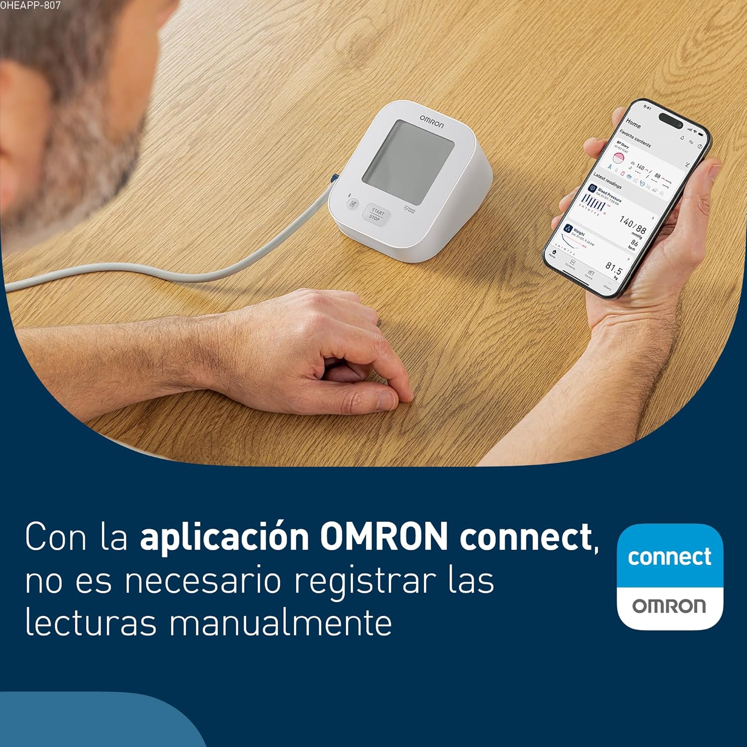 OMRON X2+ Connect - Ecrã LCD com leituras de pressão arterial